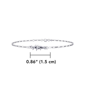 Twin Dolphins Silver Anklet TBG374 - Jewelry